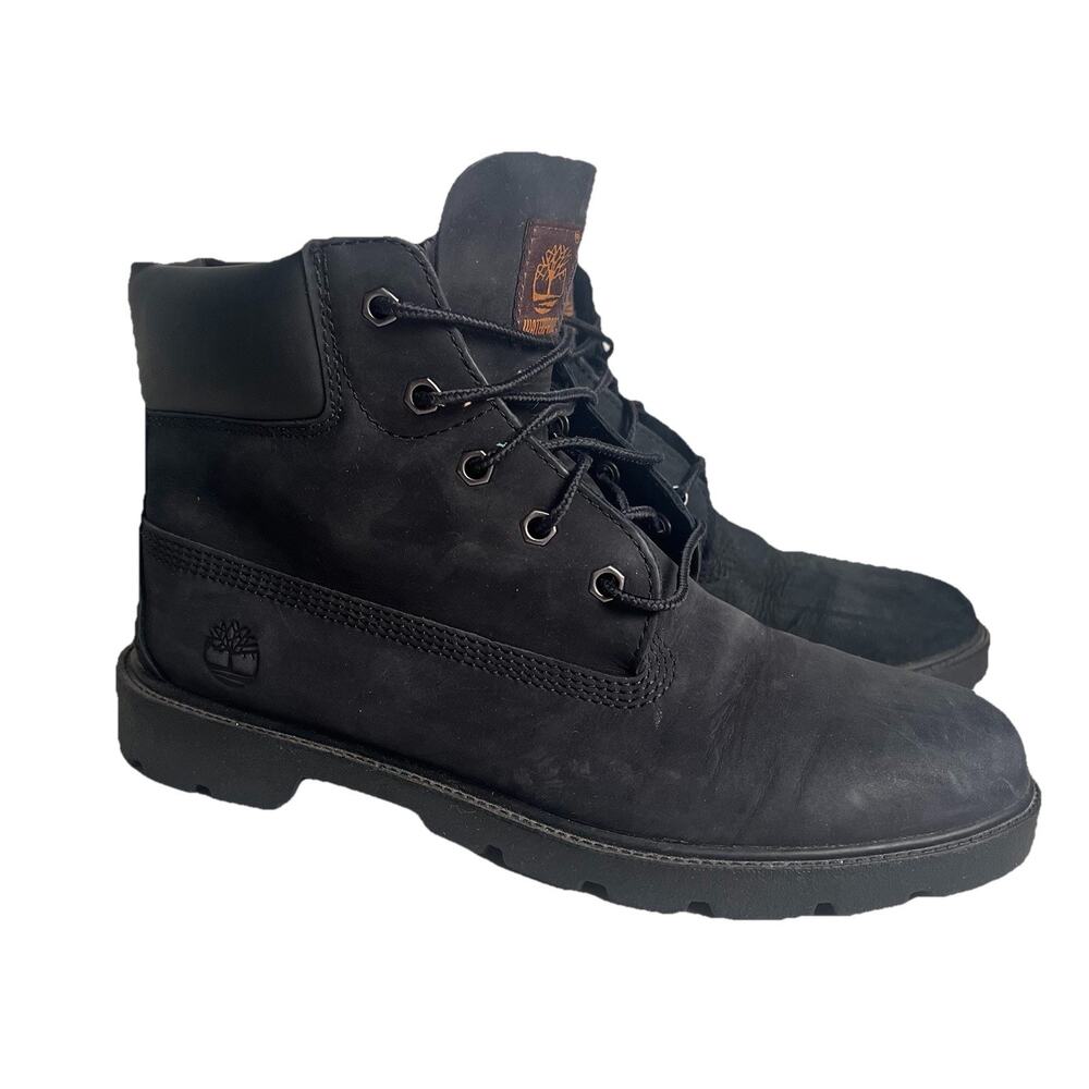 Timberland Waterproof Black Boots Bootie Boys 7 / Women’s 9 Classic 6-Inch 10910